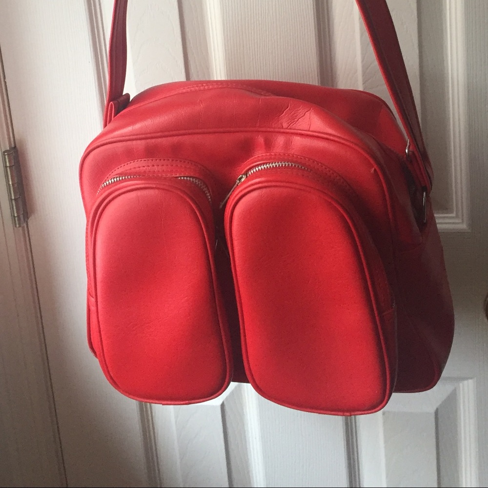 Vintage Interpur bag red vinyl great condition!